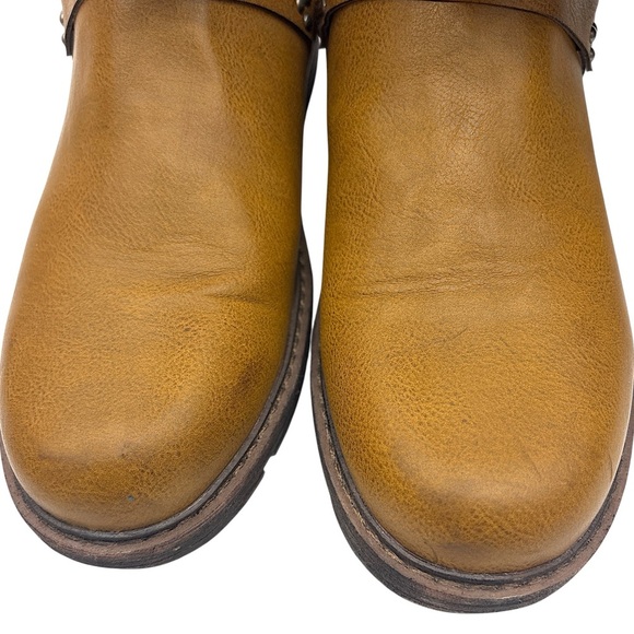 Muk Luks Tall Brown Knit Buckle Boots Boho Indie Cozy Fall Festival Size 10 - Picture 10 of 14